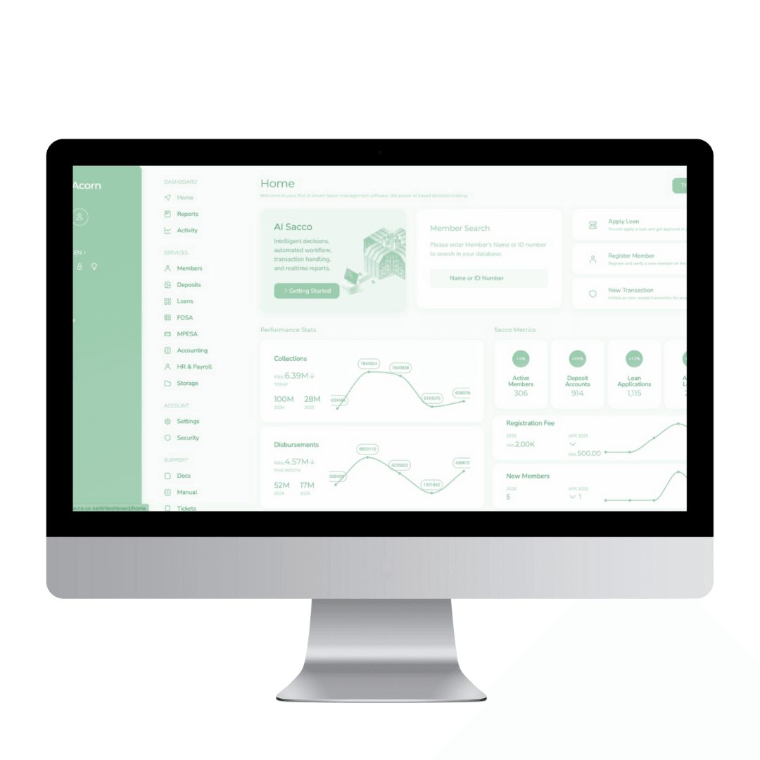 AI Sacco Platform Screenshot